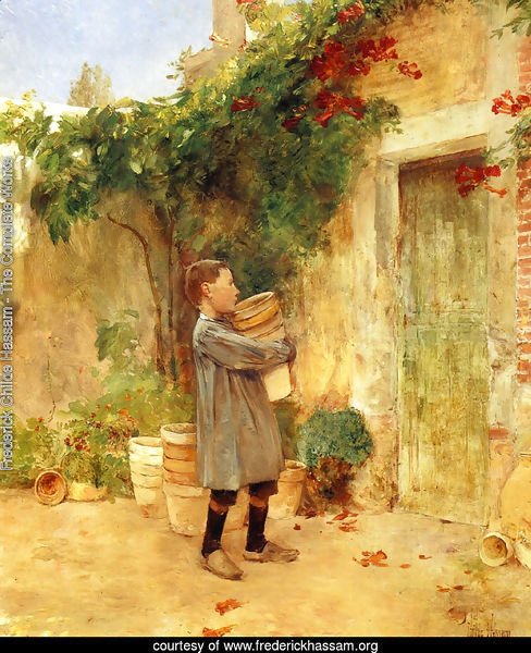 Boy with Flower Pots
