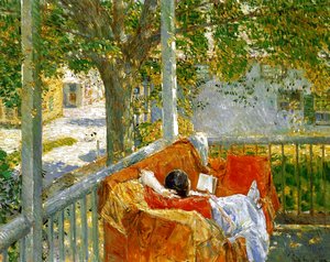 Frederick Childe Hassam - Couch on the Porch, Cos Cob