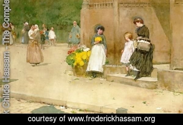 Frederick Childe Hassam - The Flower Seller
