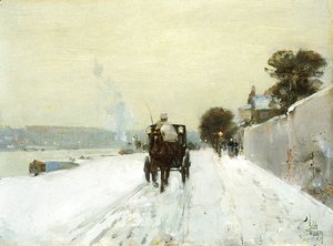 Frederick Childe Hassam - Along the Seine