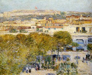 Frederick Childe Hassam - Place Centrale and fort Cabanas, Havana