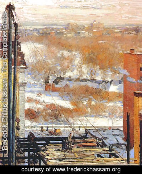 Frederick Childe Hassam - The Hovel and the Skyscraper