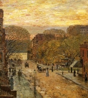 Frederick Childe Hassam - Spring on West 78th Street