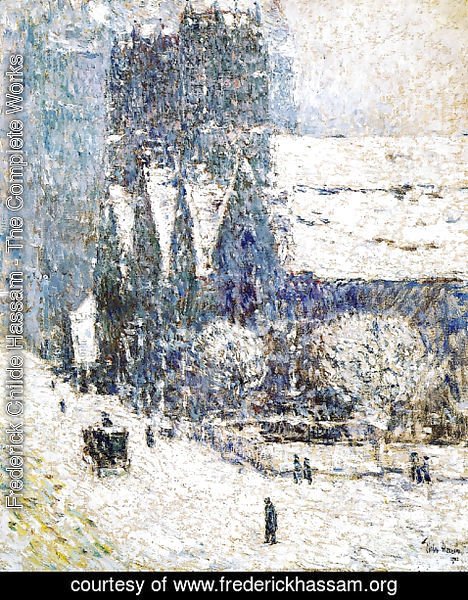 Frederick Childe Hassam - Calvary Church in the Snow