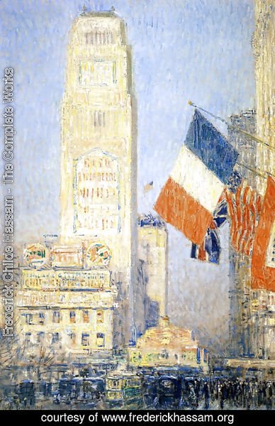 Frederick Childe Hassam - The New York Bouquet, West Forty-Second Street