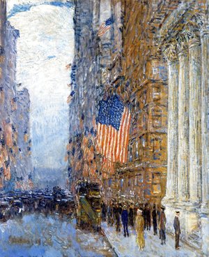 Frederick Childe Hassam - Flags on the Waldorf