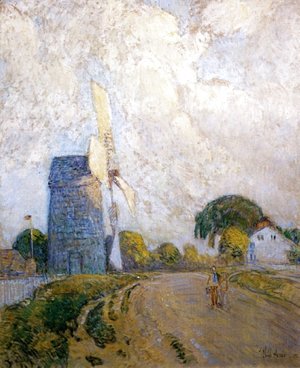 Frederick Childe Hassam - Windmill at Sundown, East Hampton
