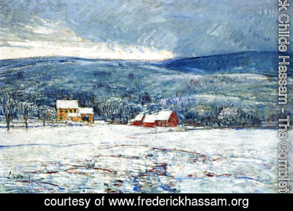 Frederick Childe Hassam - Winter in the Connecticut Hills