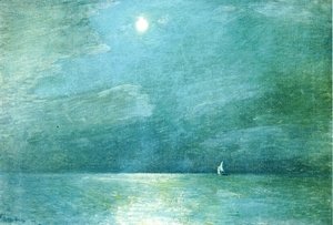Frederick Childe Hassam - Moonlight on the Sound