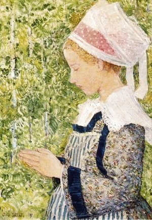 Frederick Childe Hassam - Brittany Peasant at The Pardon