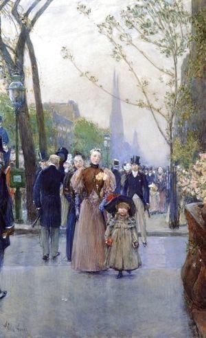 Frederick Childe Hassam - Fifth Avenue (also known as Sunday on Fifth Avenue)