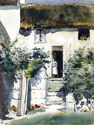 Frederick Childe Hassam - Girl in a Doorway