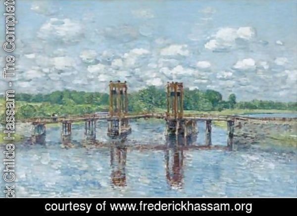 Frederick Childe Hassam - The Toll Bridge, New Hampshire, Near Exeter