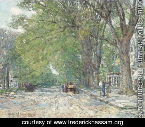 Frederick Childe Hassam - Easthampton Elms In May