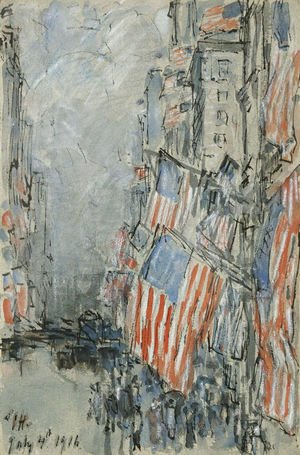 Frederick Childe Hassam - Flag Day, Fifth Avenue, July 4th 1916
