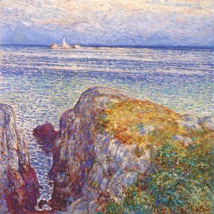 Frederick Childe Hassam - White island light (isles of shoals at sundown)