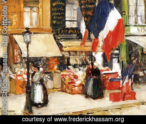 Frederick Childe Hassam - Bastille Day, Boulevard Rochechouart, Paris