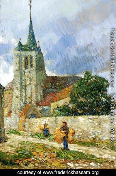 Frederick Childe Hassam - Village Scene, Breton
