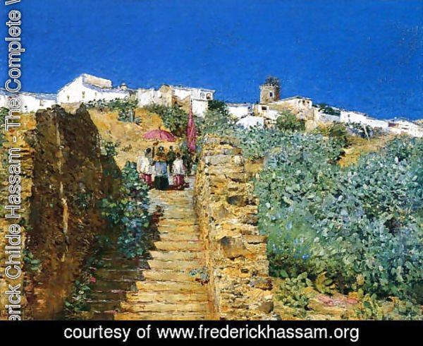 Frederick Childe Hassam - Church Procession, Spanish Steps