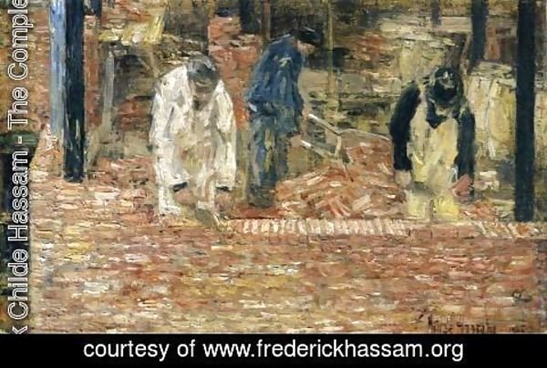 Frederick Childe Hassam - The Bricklayers