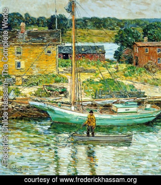 Frederick Childe Hassam - Oyster Sloop, Cos Cob