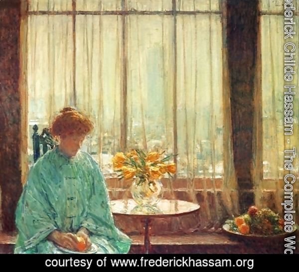 Frederick Childe Hassam - The Breakfast Room, Winter Morning