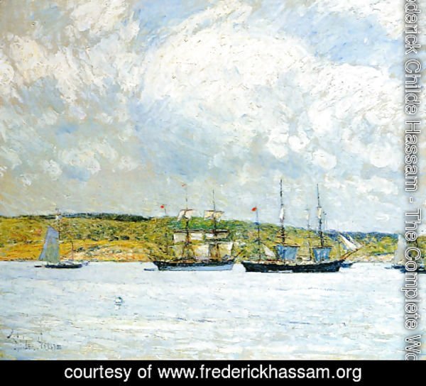 Frederick Childe Hassam - A Parade of Boats
