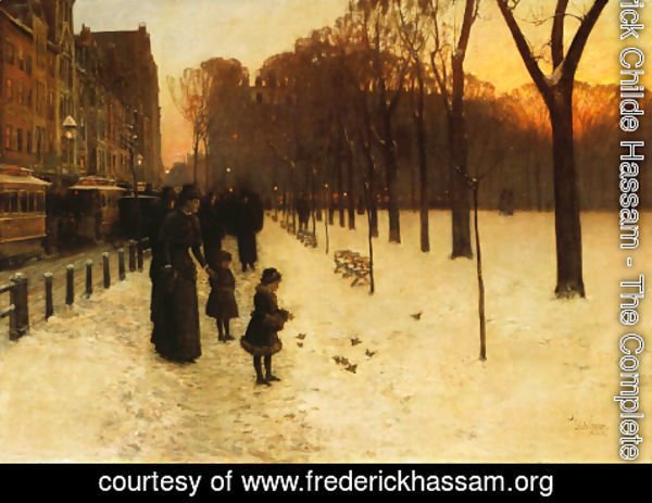 Frederick Childe Hassam - Boston Common at Twilight