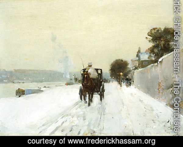 Frederick Childe Hassam - Along the Seine