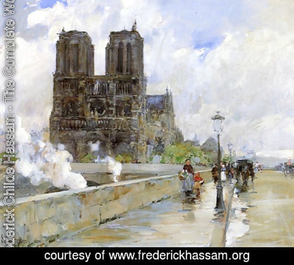 Frederick Childe Hassam - Notre Dame Cathedral, Paris, 1888