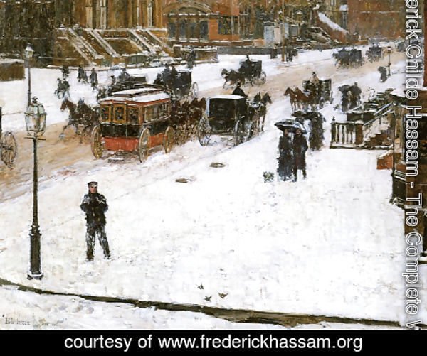 Frederick Childe Hassam - Fifth Avenue in Winter