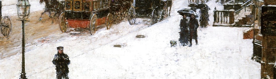 Frederick Childe Hassam - Fifth Avenue in Winter