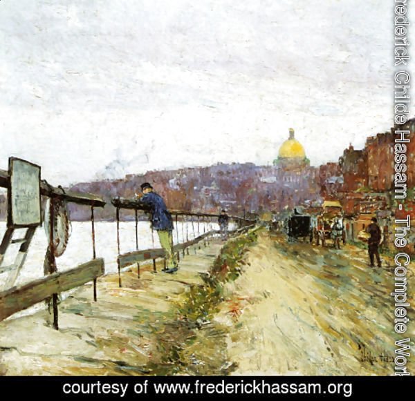 Frederick Childe Hassam - Charles River and Beacon Hill