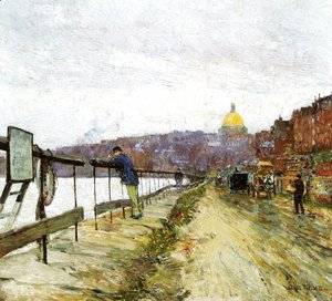 Frederick Childe Hassam - Charles River and Beacon Hill