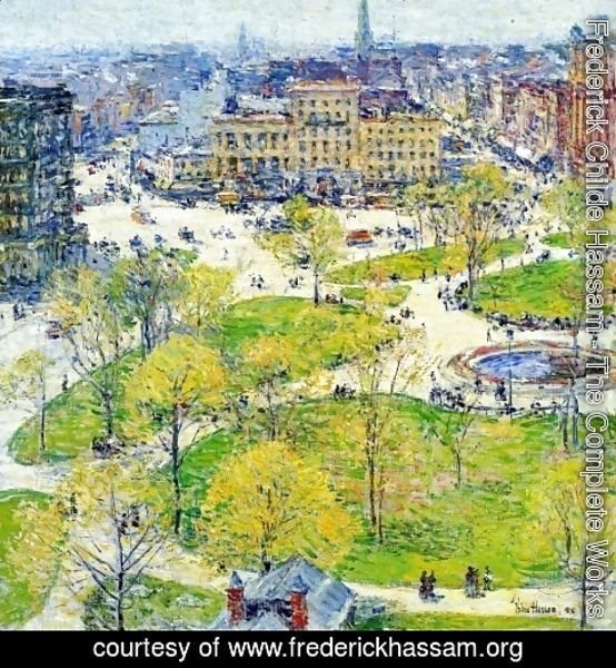 Frederick Childe Hassam - Union Square in Spring