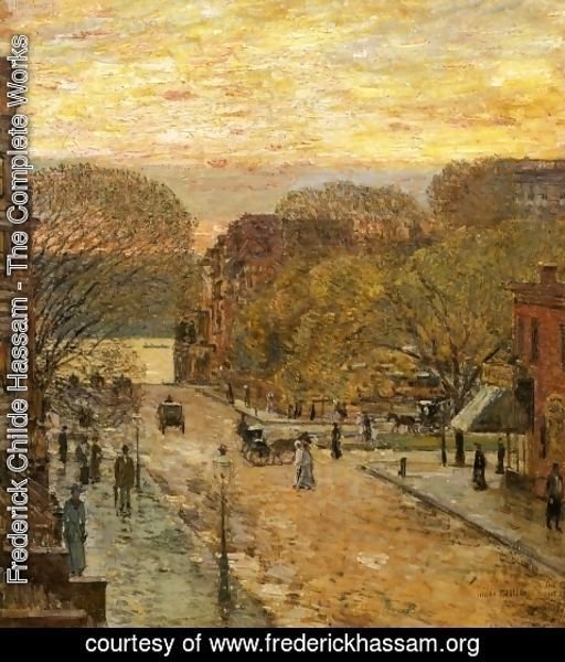 Frederick Childe Hassam - Spring on West 78th Street