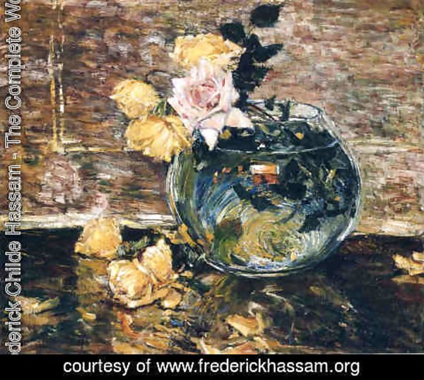 Frederick Childe Hassam - Roses in a Vase