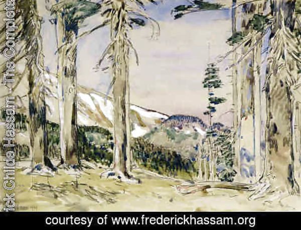Frederick Childe Hassam - End of Timberline, Mt. Hood