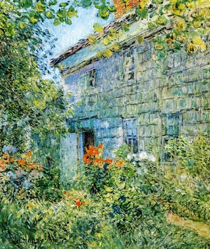 Frederick Childe Hassam - Old House and Garden, East Hampton
