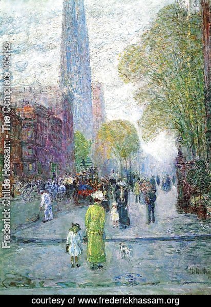 Frederick Childe Hassam - Cathedral Spires, Spring Morning