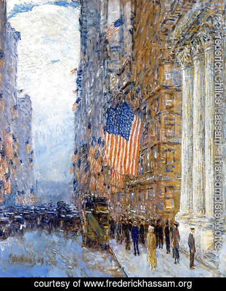 Frederick Childe Hassam - Flags on the Waldorf