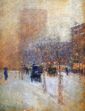 Frederick Childe Hassam - Late Afternoon, New York: Winter