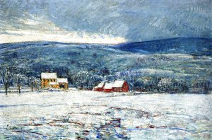 Frederick Childe Hassam - Winter in the Connecticut Hills