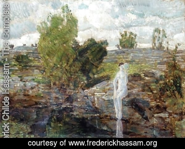 Frederick Childe Hassam - The Quarry Pool, Folly Cove, Cape Ann