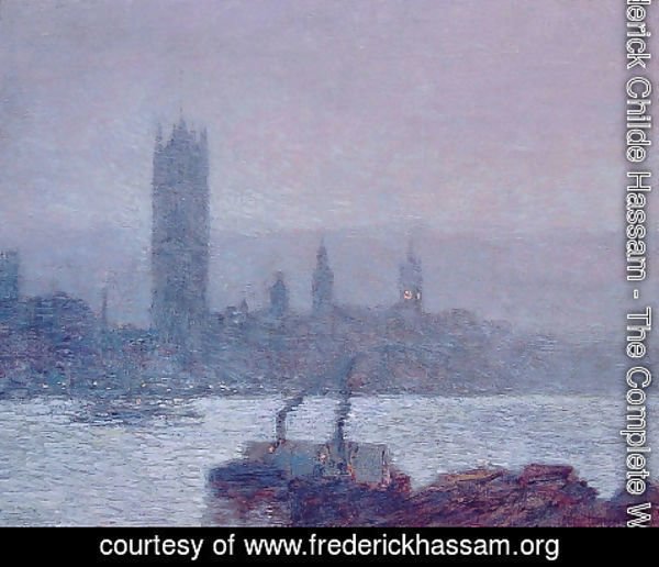 Frederick Childe Hassam - Houses of Parliament, Early Evening