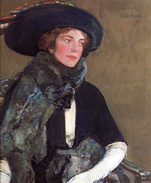 Frederick Childe Hassam - Lady in Furs (also known as Mrs. Charles A. Searles)