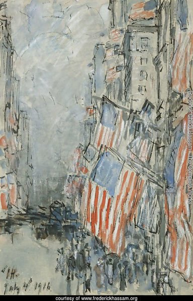 Flag Day, Fifth Avenue, July 4th 1916