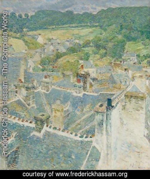 Frederick Childe Hassam - Rooftops, Pont-Aven, Brittany