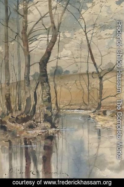 Frederick Childe Hassam - Woodland Pond