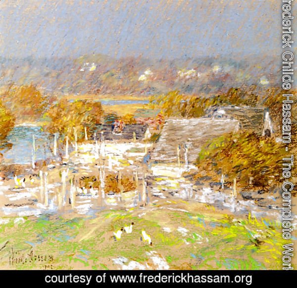 Frederick Childe Hassam - Chicken Yard Back of the Holley House